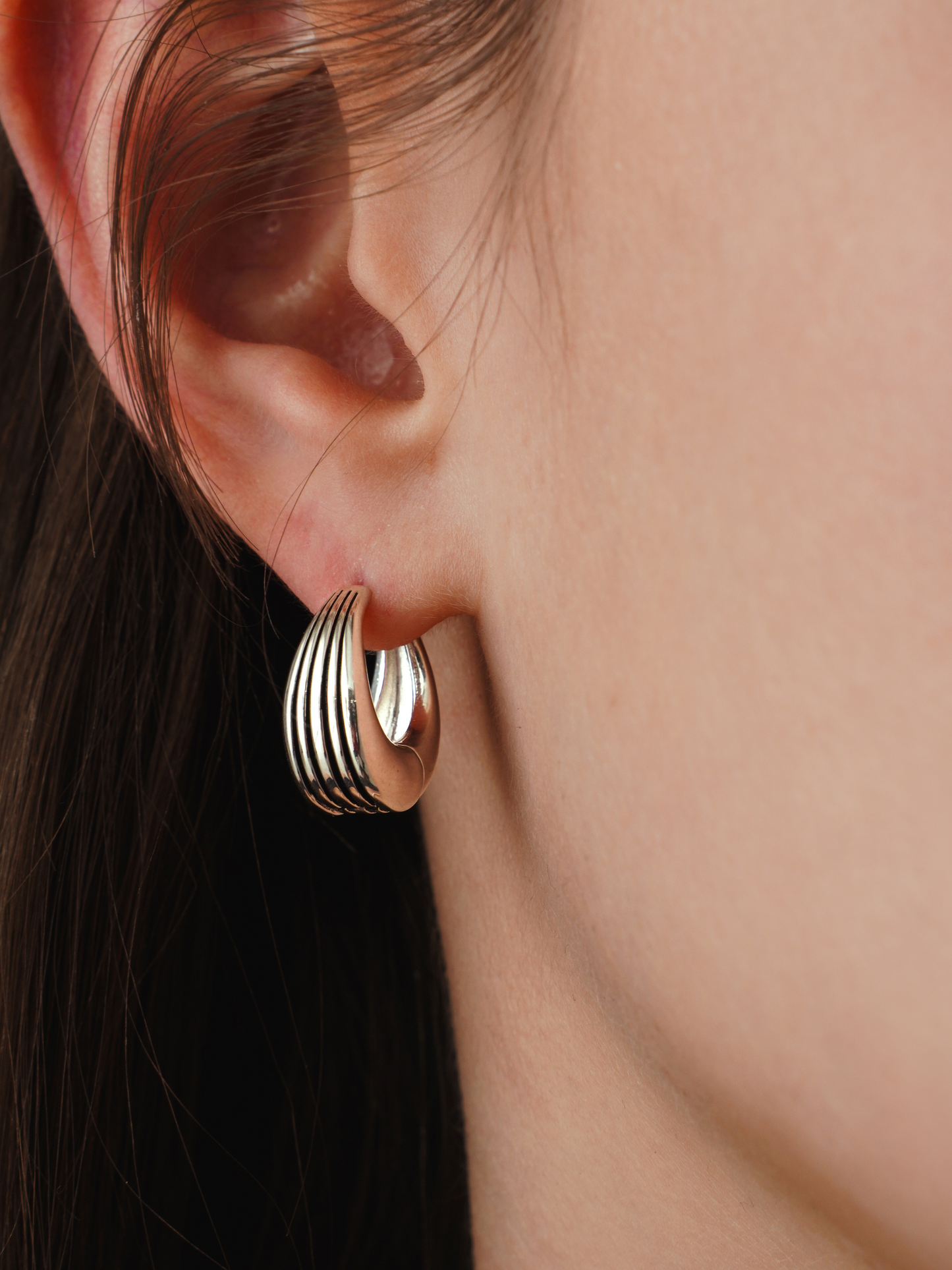 Round striped Earrings